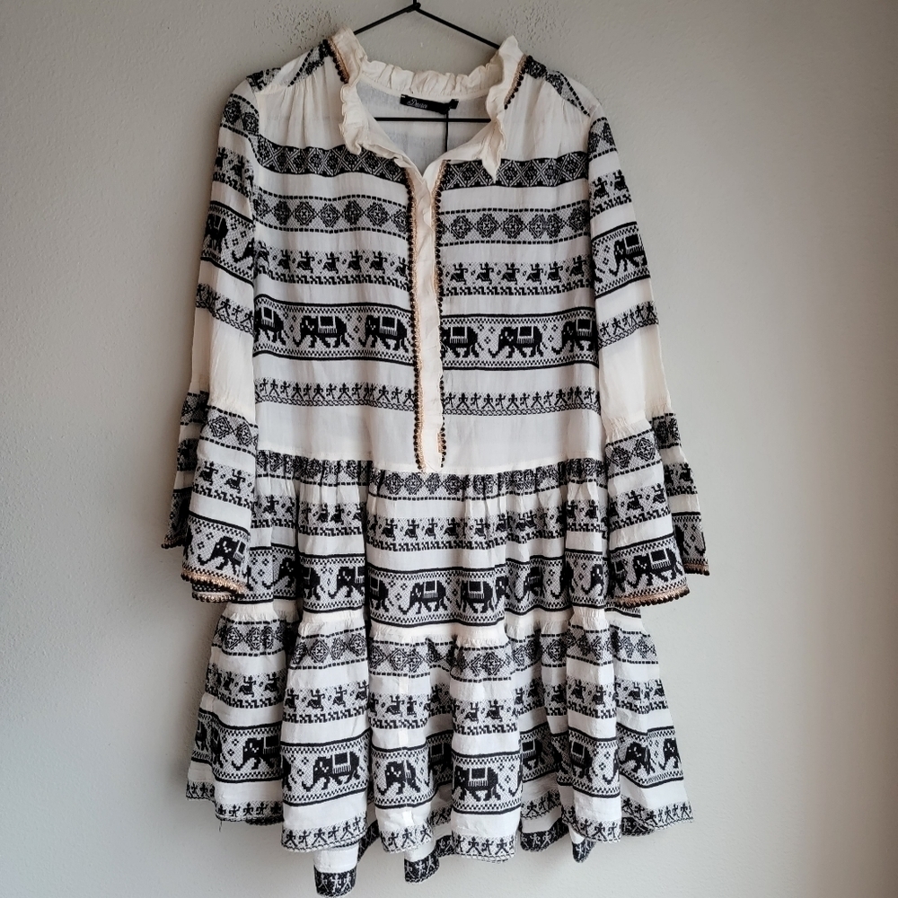 Devotion Twins Gina Elephant Print Dress size M NWT